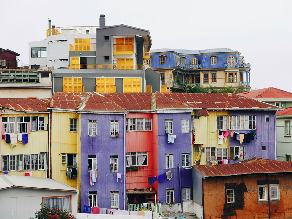 gekleurde huizen