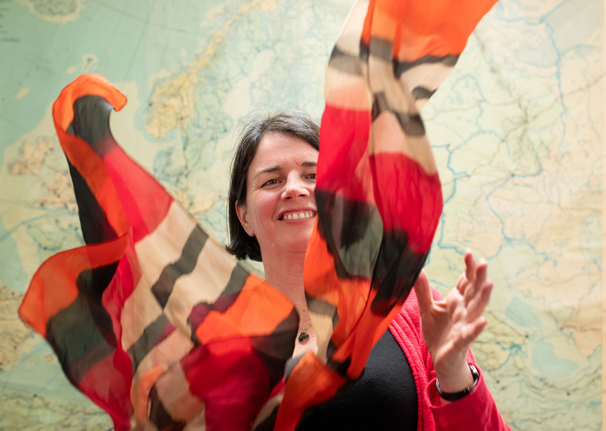 Nicky Beentjes met shawl